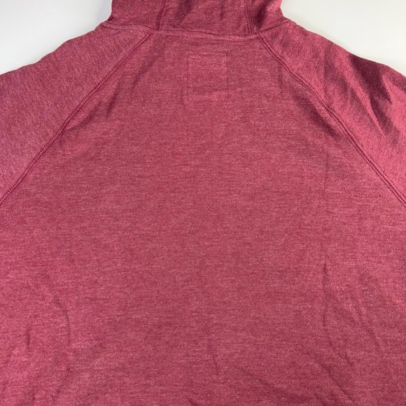 Hooey Mens Maverick Hoodie Sweatshirt Burgundy Heathered Pockets Full Zip S New - Picture 3 of 12